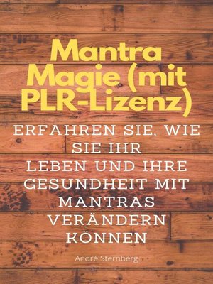 cover image of Mantra Magie (mit PLR-Lizenz)